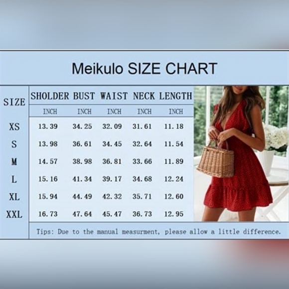 🌞Sexy V Neck Ruffle Flutter Sleeve Polka Dot Summ - Picture 3 of 3